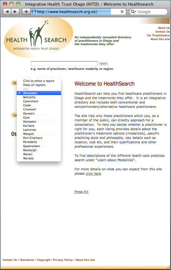 IHTO welcome page